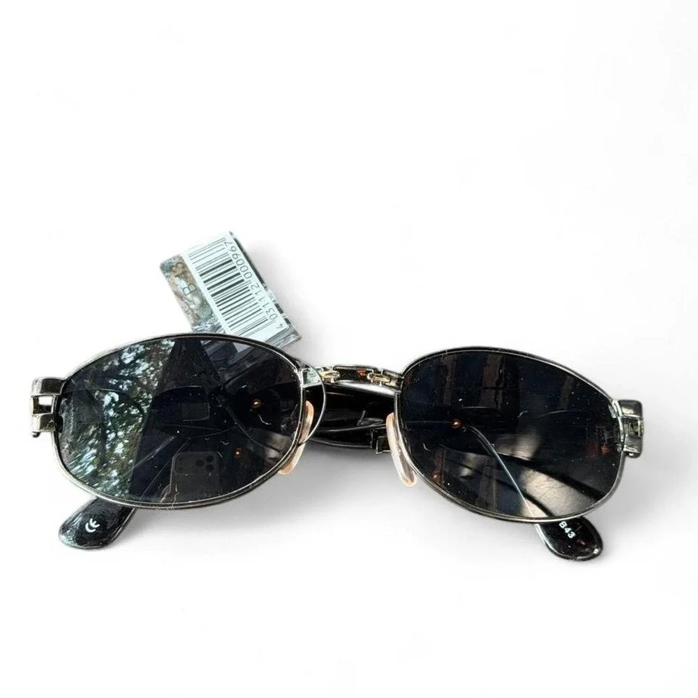 Vintage 90s Two Tone Chain Link Oval Sunglasses